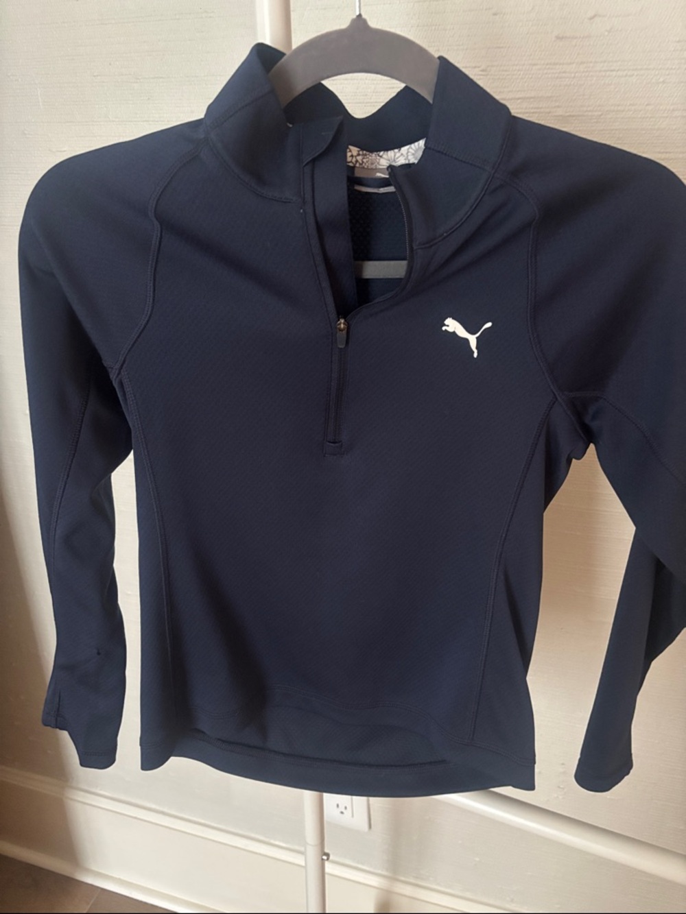 Puma Youth Navy Blue Half-Zip Pullover Hoodie